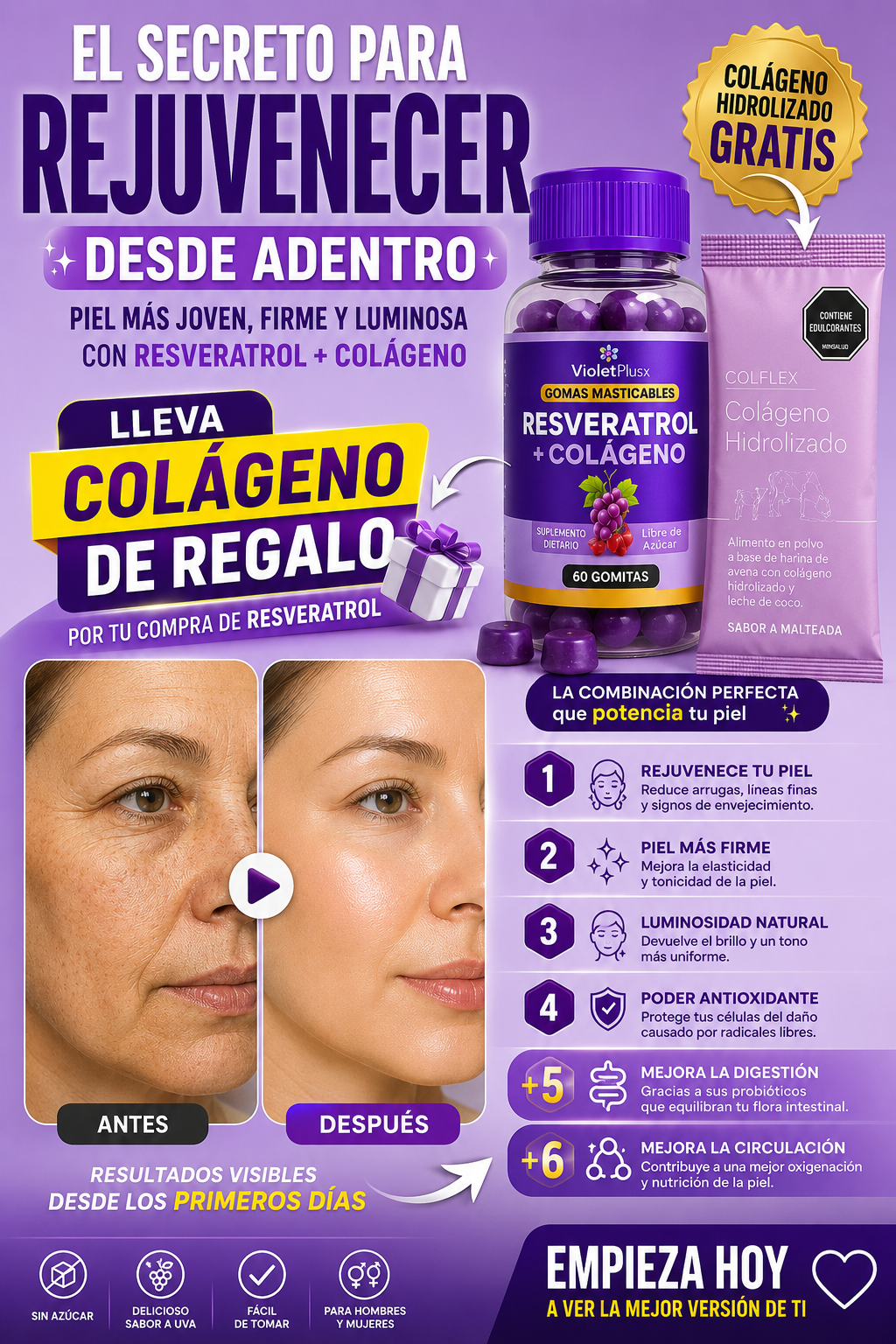 GOMAS DE PROBIOTICOS RESVERATROL