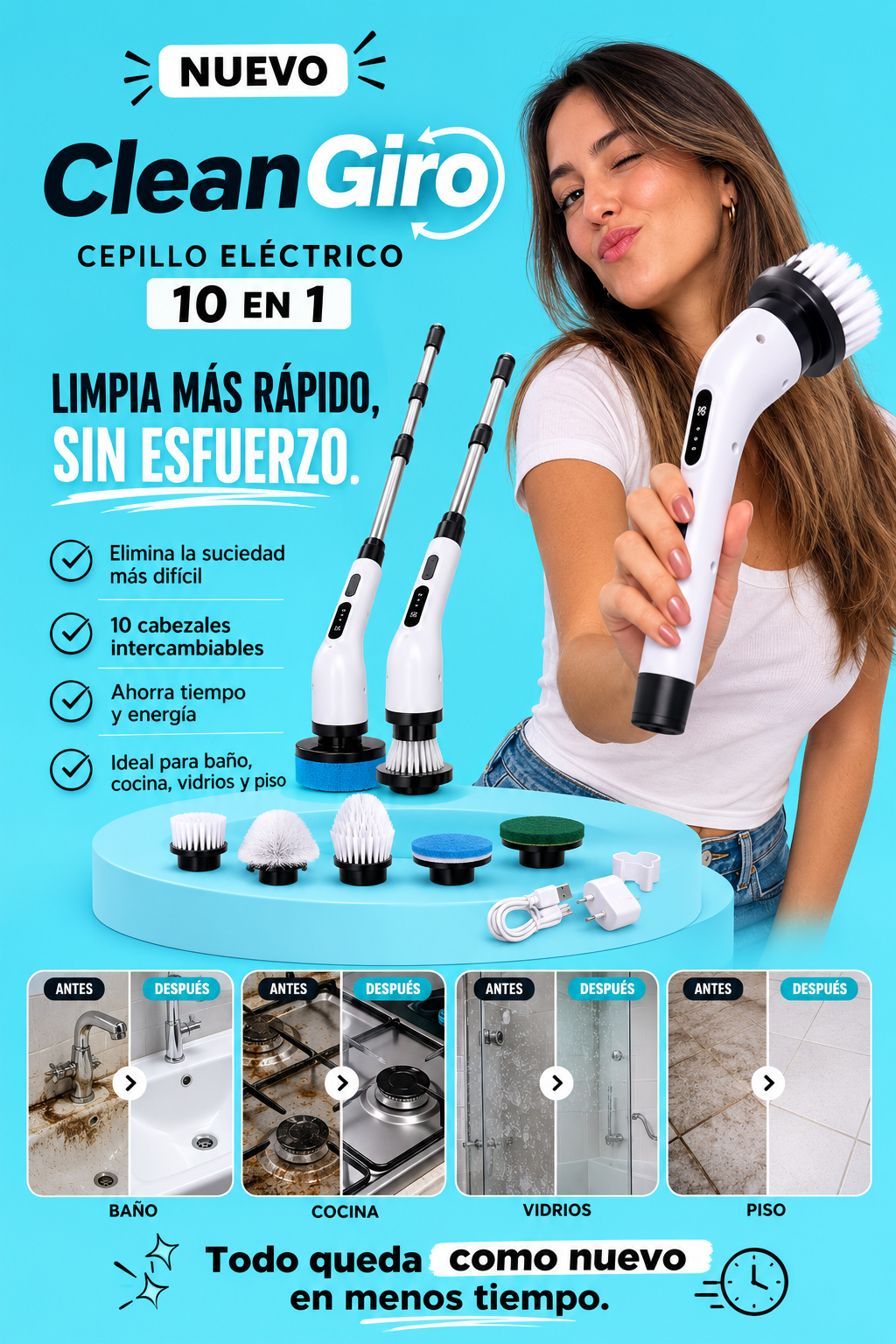 CEPILLO CleanGiro 10 en 1